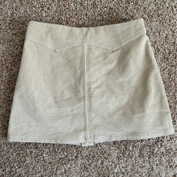 Cream She + Sky Corduroy Button Skirt - Size Small - Picture 2 of 4